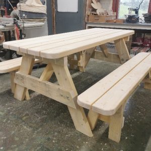 Picnic Table with Separate Benches